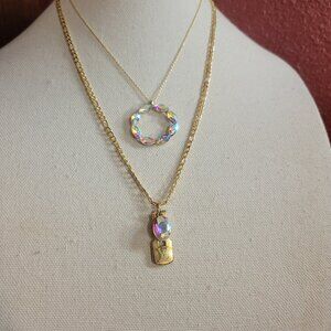 Upcycled authentic Designer LV zipper charm necklace